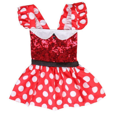 

Toddler Girls Princess Polka Dots Mickey Mouse Cosplay Costume Fancy Tutu Dress