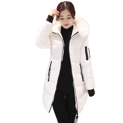

2018 New Winter Womens designer cotton Coat women long down jacket cotton jacket Korean Slim cotton jacket plus size women clothin