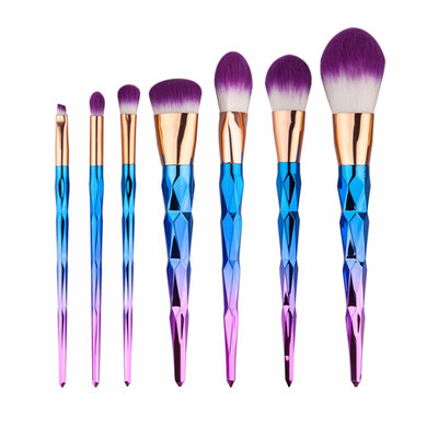 

MYBASY 7pcs Colorful Diamond Makeup Brushes Set