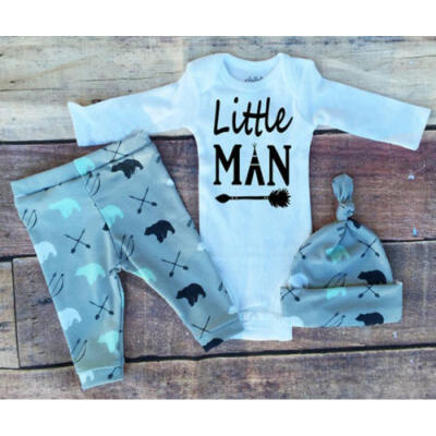 

Infant Newborn Baby Boy Jumpsuit Playsuit Romper Bodysuit Pant Outfit AU Stock
