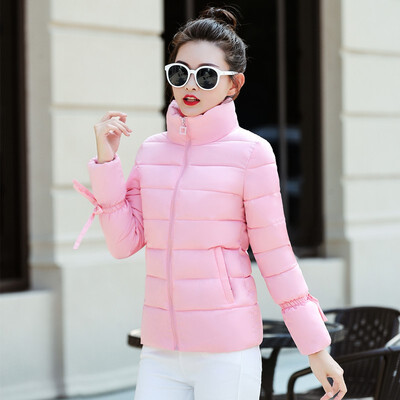 

2018 winter cotton ladies short section cotton ladies thick warm jacket female students Slim fashion wild jacket