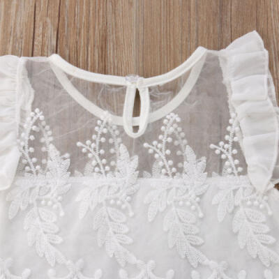 

Fashion Baby Girl Summer Sleeveless T-Shirt Blouse TopsSkirt Set Outfit Dress