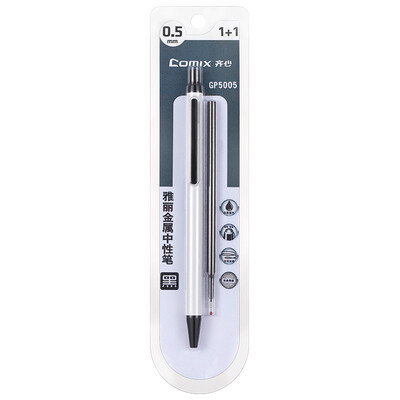 

COMIX GP5005 Alice series metal pen water pen signature pen gift 1 pen 05mm white