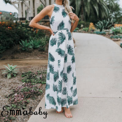 

Women Summer Boho Maxi Dress Evening Cocktail Party Beach Dresses Sundress US