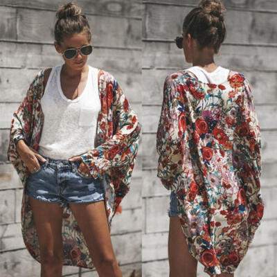 

Urkutoba Women Summer Floral Shawl Kimono Cardigan Tops Beach Cover Up Beachwear