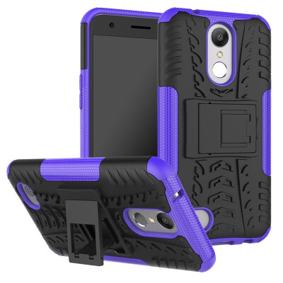 

Fivice LG K10 2017 LV5K20VK20 plus Case TPU anti-fall tire pattern back clip bracket phone case