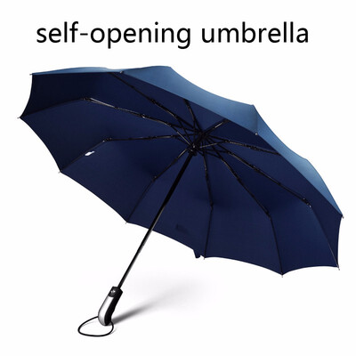 

telescopic umbrella Automatic Umbrella Rain Women Auto Luxury Big Windproof Umbrellas Rain For Men Black Coating 10K Parasol
