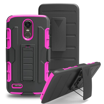 

Fivice LG Stylo 3 2017 Case TPU armor anti-drop mobile phone outdoor bracket back clip PC shell phone case