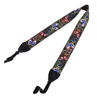 

Retro Style Double Cotton Yard Colorful Pattern Shoulder Neck Strap Camera Strap Bags Wristband for Canon SLR DSLR Cameras PU6009