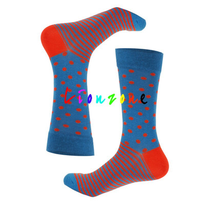 

LIONZONE 2018 Hot Happy Socks Unisex Men Women With Stripes Design Cotton Colorful Dots Stripes Socks Crew Socks Funny Gift