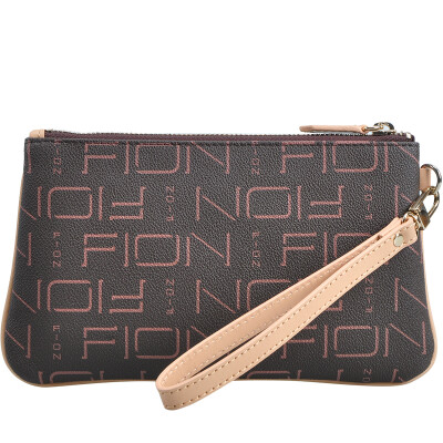 

Fion FION handbag lady pvc casual fashion printing hand bag long section zipper hand bag FPLLPBRNCML15SH01 camel brown