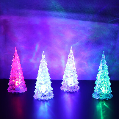 

Qingwei Christmas Tree Colorful Night Lights LED Color Slow Flashing Lights Christmas Gift Decoration Lighting 4 Pack