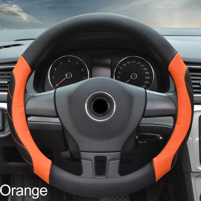 

Automotive Steering Wheel Cover orange white red multicolor fashionable non-slip comfortable Car interior protection accessory