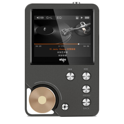 

Aigo MP3-105 mp3 плеер музыкальный Hi-Fi звук без потерь HD портативный серый черны