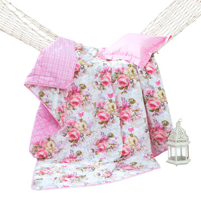 

Jingdong supermarket] Fu Anna (FUANNA) home textiles summer cool quilt cotton printing summer air conditioning was love double 1.8 meters bed (230cm * 229cm