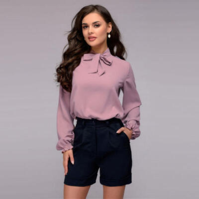 

US Fashion Ladies Casual Tops T-Shirt Women Summer Loose Top Long Sleeve Blouse