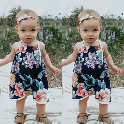 

0-24M Newborn Baby Girl Clothes Floral Romper Jumpsuit Playsuit Outfit Sunsuit