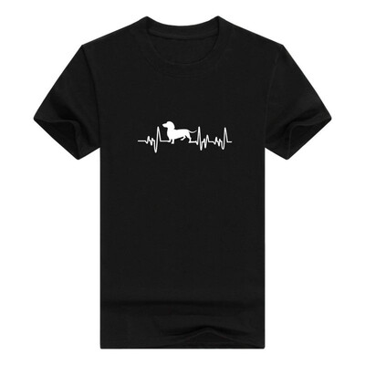 

Dachshund Gifts Dog Lover Heartbeat Weiner Dog Short Sleeve Mens T-Shirt