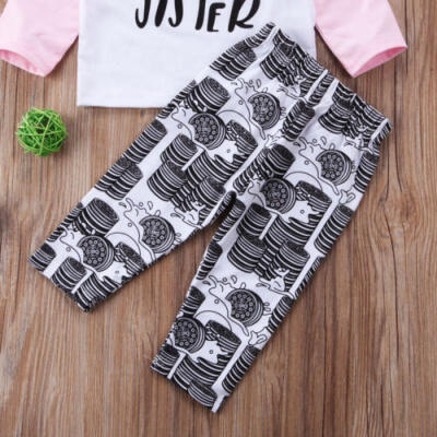 

UK Toddler Newborn Baby Girls Big Sister Outfits Clothes Tops Leggings Pants Set