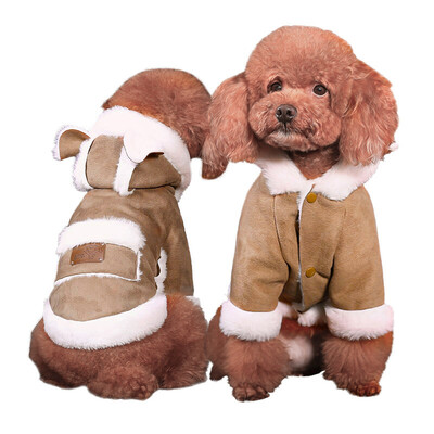 

Jingdong JOY joint name Teddy puppy law bucket thickening plush comfortable two-legged pet cotton coat