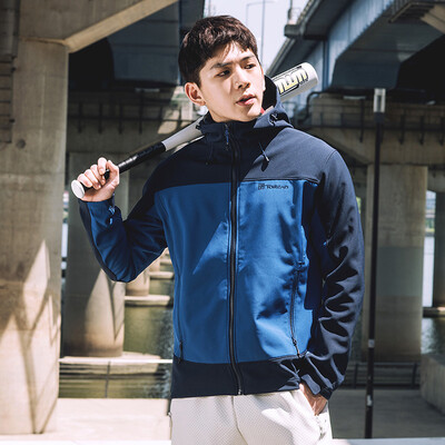 

Pathfinder TOREAD soft shell autumn&winter mens outdoor windproof warm plus velvet jacket HAEF91015 blue star blue male