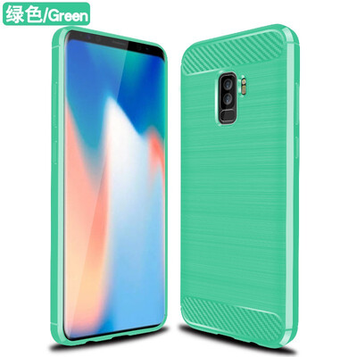 

Fivice SAMSUNG Galaxy S9 plus case Brushed carbon fiber silicone anti-fall soft shell phone case