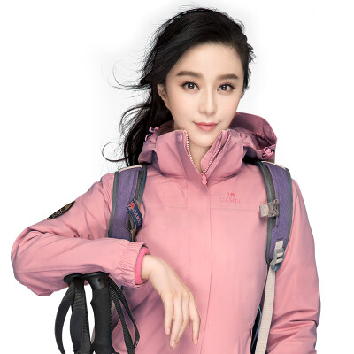 

Camel outdoor CAMEL Jackets men&women three-in-one two-piece waterproof windproof mountaineering clothing female A8W131155 coral powder M