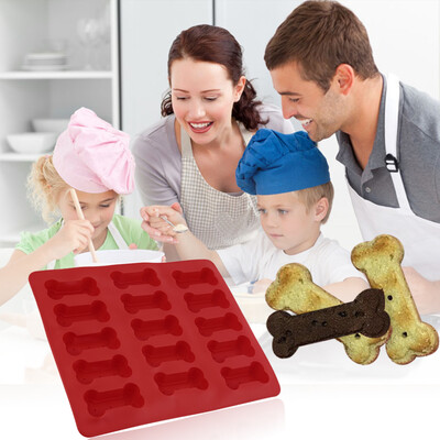 

15-cavity Dog Bone Cake Biscuit Mold Mould Soap Mold Silicone Flexible Tool