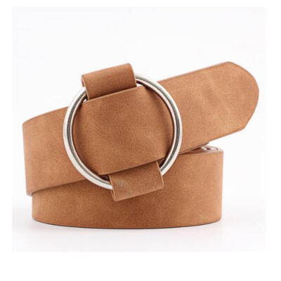 

Fashion Women Vintage Metal Boho Leather Round Buckle Waist Belt Waistband