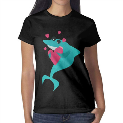 

Labor Day Blue Shark Womens Black t Shirts Custom Womens Cotton t-Shirts