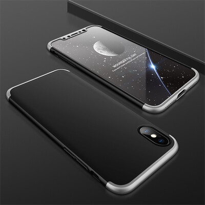 

Goowiiz Phone Case For Iphone XXsXs MaxXR Fashion Color collision 360 Degree Coverage PC Full Protection