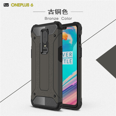 

Fivice Oneplus6 case Luxury Silicone Diamond Armor PC Hard Shell Phone Case