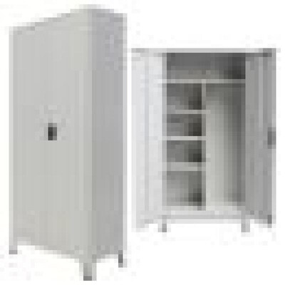 

Locker Cabinet with 2 Doors Steel 90x40x180 cm Grey