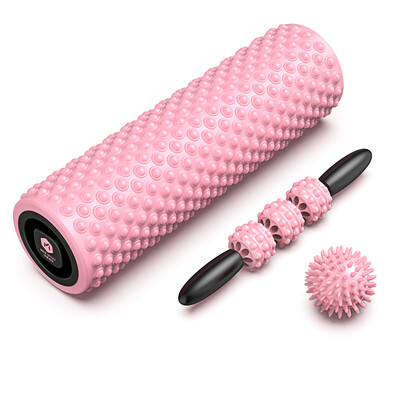 

Mi Ke foam shaft three-piece yoga column massage set muscle relaxation massage stick stab ball MK2802-04 pink