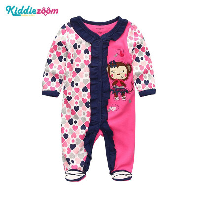 

Kiddiezoom Jumpsuit Long Sleeve Spring Autumn Baby Rompers Cotton Newborn 0-12Months Baby Clothes Stars Stripes Baby Supplies