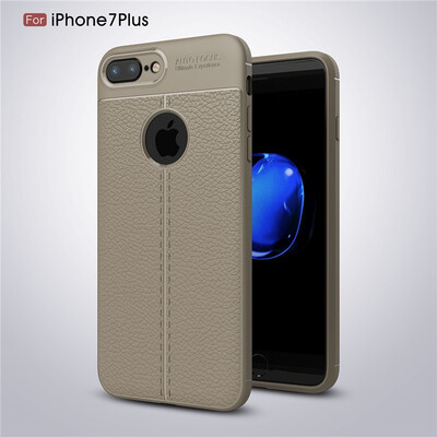 

Fivice iphone 7 plus case Luxury leather TPU silicone anti-fall soft shell phone case