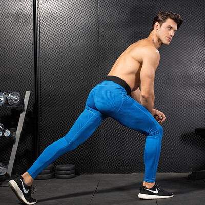 

New Compression Bodybuilding Fitness Tights Trousers Sweat Pants For Men Sport Running Leggings