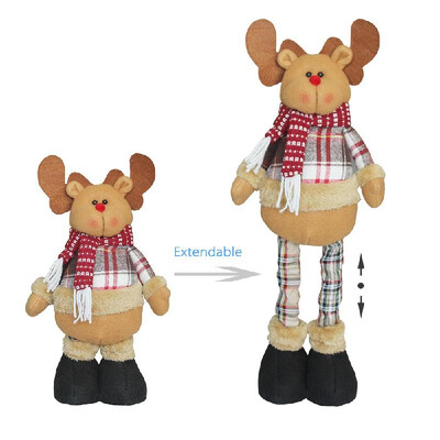 

Christmas Extendable Standing Doll Toy Xmas Party Decorations Ornaments Christmas Gift--Reindeer