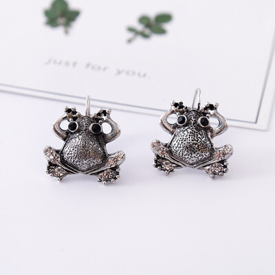 

Fashionable antique animal frog earrings jewelry feminine personality charming toad ear clip
