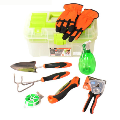 

Tactix 950008c 8 sets of garden tools set sets of garden tools suite high-end garden toolbox shovel rake cut gardening hardware combination tools