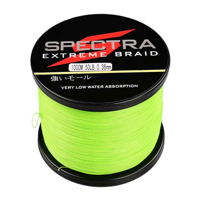 

100M-2000M 6LB-300LB Test Fluorescent Green 100%PE Dyneema Braided Fishing Line