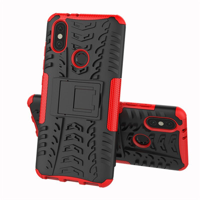 

Fivice Xiaomi MI 6XA2 Case TPU anti-fall tire pattern back clip bracket phone case
