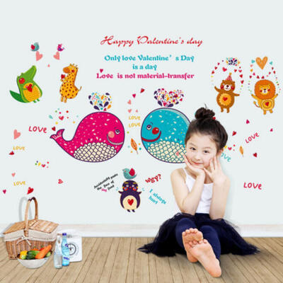 

Lovely Cartoon Fish Removable Wall Stickers Kids Room Home Decor Art DIY Vinyl