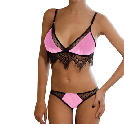 

Sexy Women Lace Floral Bralette Push Up Bra G-string Set Lingerie Sleepwear Gift