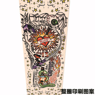 

Outdoor Sleeves stitches Tattoo sleeve Sleeve Men&women Flower Arm Ride Driving Sunscreen Equipment Arm Warmers