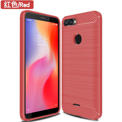 

Fivice XIAOMI Redmi MI 6 case Brushed carbon fiber silicone anti-fall soft shell phone case