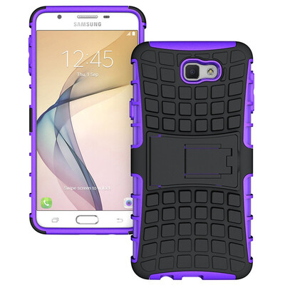 

Fivice Samsung J7 Prime Case TPU anti-fall tire pattern back clip bracket phone case