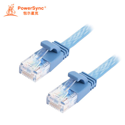 

Baoer Xingke six types of flat wire twisted pair Gigabit network cable computer broadband network cable finished cable water blue 1 m L6GB6010