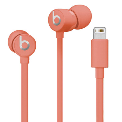 

Beats urBeats3 In-Ear Headphones - Coral Lightning Interface Apple Phone Headset Three-button Wire Control with Mai MUHV2PAA