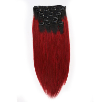 

BHF Hair Clips on Hair Brazilian Virgin Hair Clip In Extensions Grade 8A Remy Human Hair Double Weft 7PiecesLot 100g 16Clips